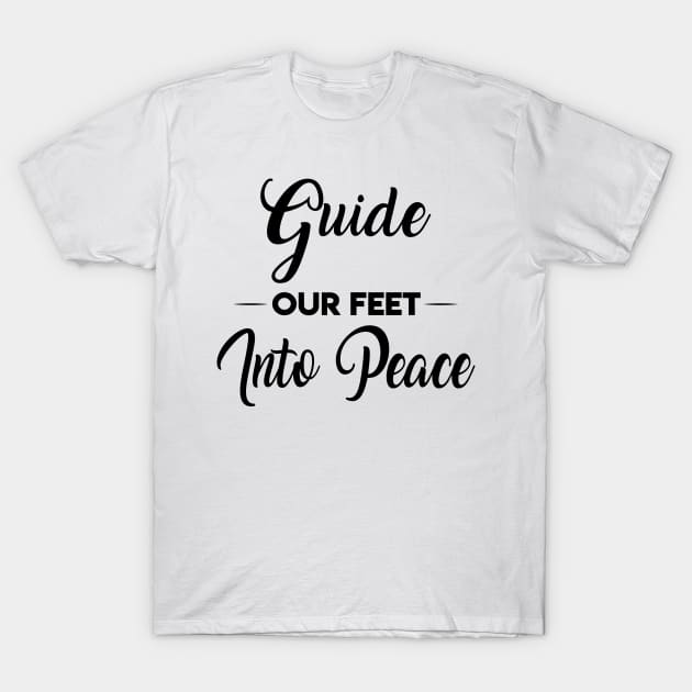 Guide Our Feet T-Shirt by Glazed Comet Designs